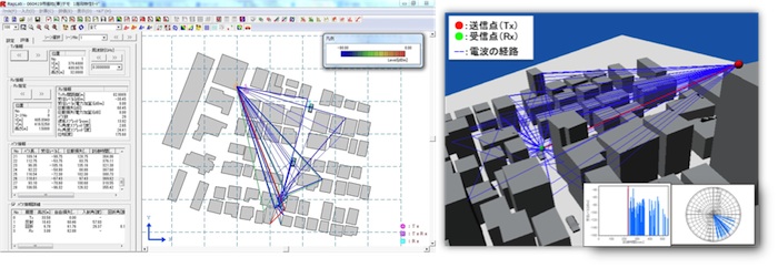 電波伝搬の解析ツール「RapLab」の計算エンジン画面